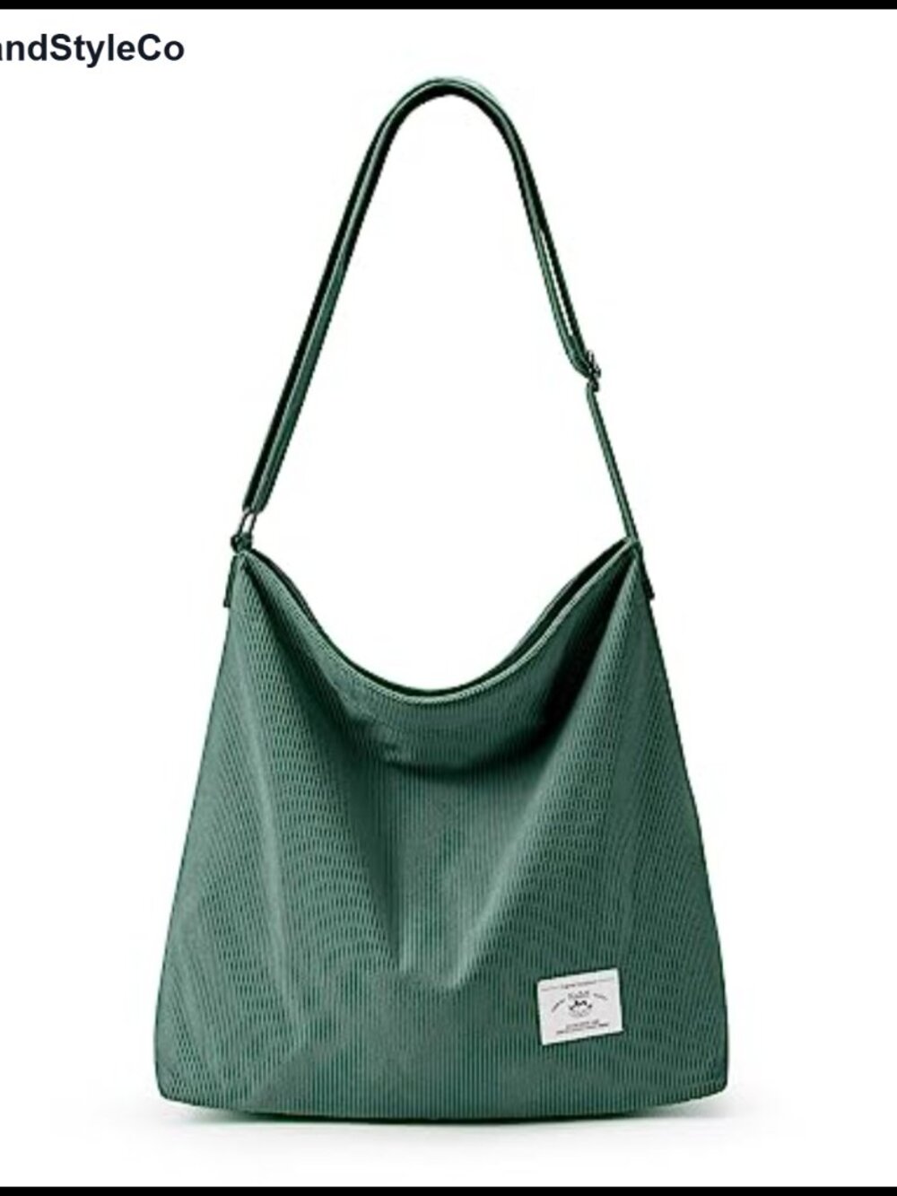 Corduroy Tote Bag Women Large Zipper Shoulder Purse with Pockets Water-Repellent